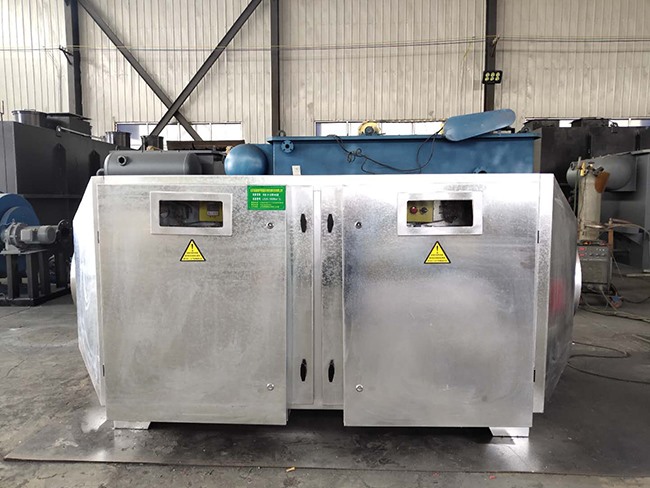 机械加工车间废气处理设备--烟气粉尘净化治理装置--光氧催化+等离子废气净化器